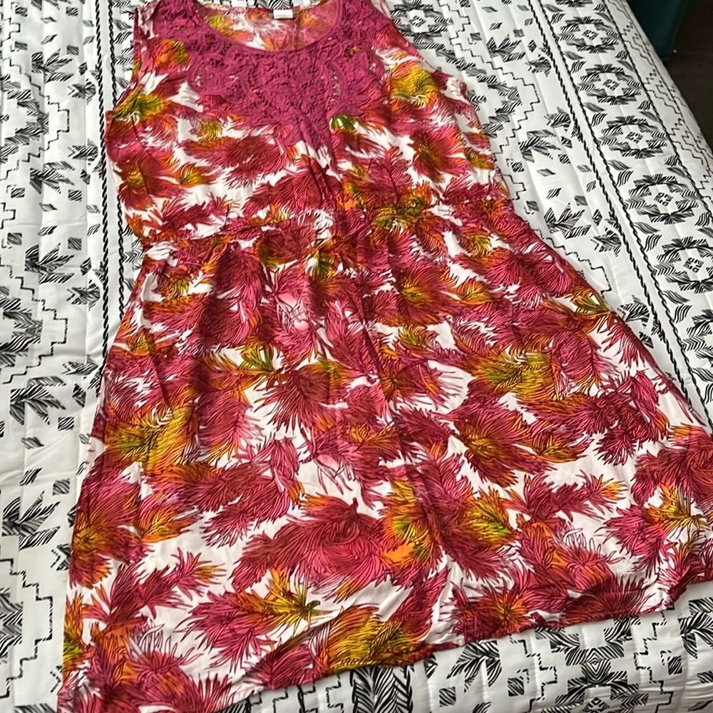 Sara Morgan Tropical Dress Size LP